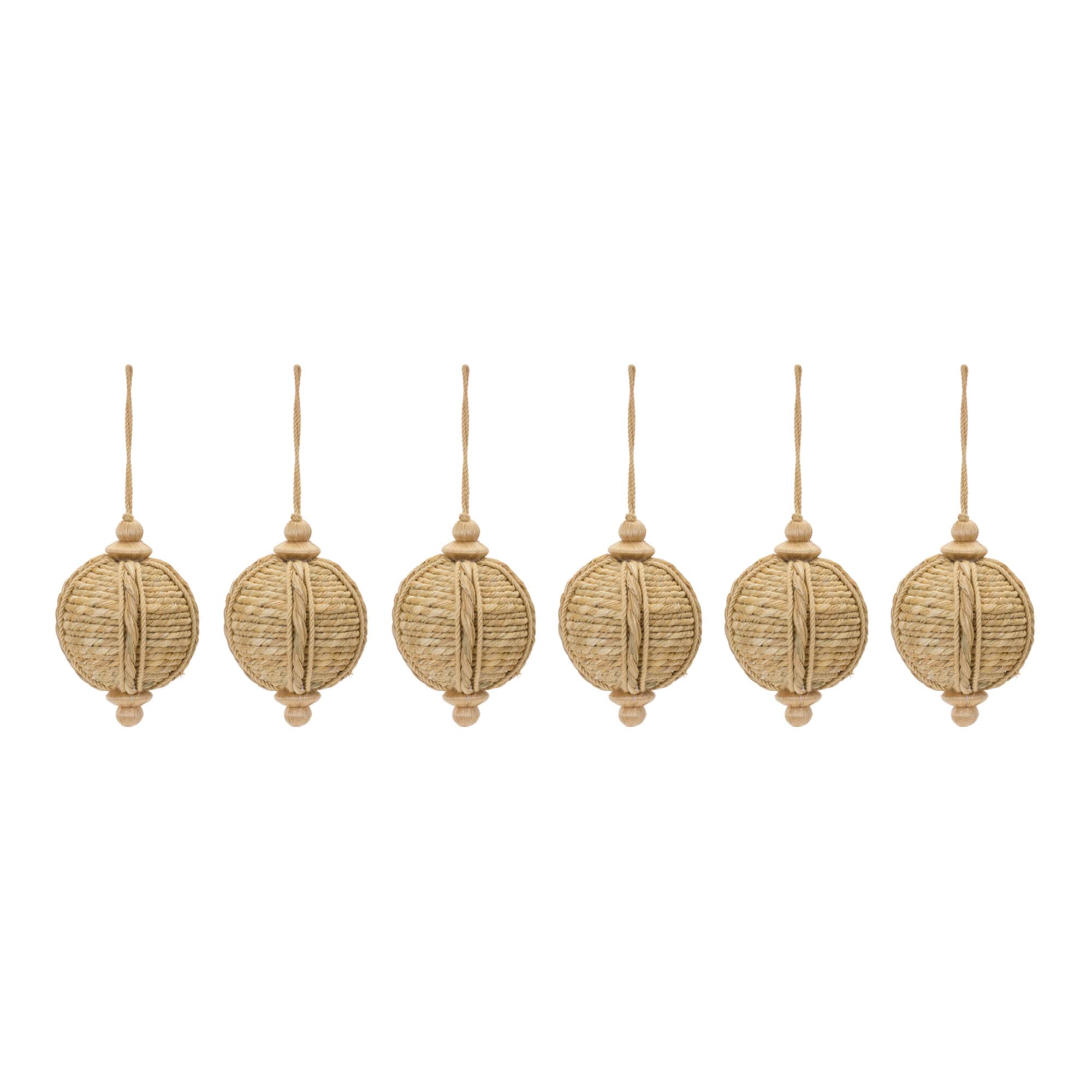 6ct. 5" Natural Jute Onion Ornament